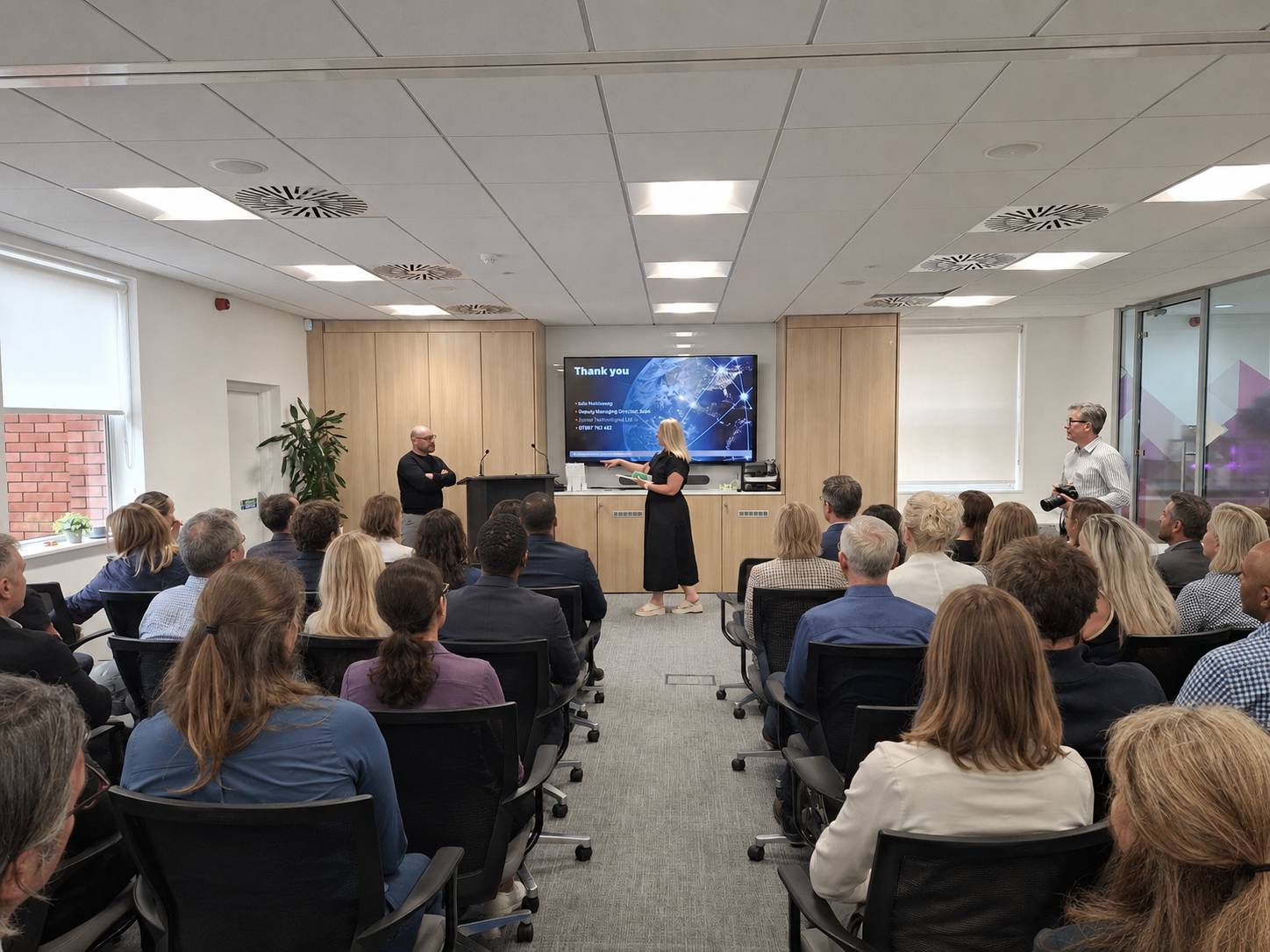 Stephanie Smith addressing a room